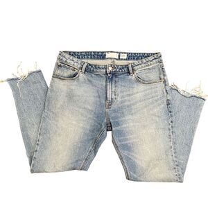 Asos Design Men's 36/32 Cone Denim Frayed Bottom‎ Jeans